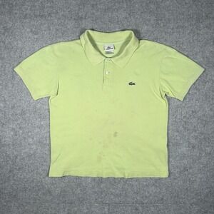Lacoste Polo Shirt Men's Size 3 Medium Light Green‎ Croc Logo Box Fit